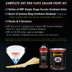 Azure Blue Metallic - Hot Rod Flatz Flat Matte Satin Urethane Auto Paint - Complete Gallon Paint Kit
