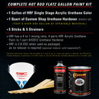 Cobra Blue Metallic - Hot Rod Flatz Flat Matte Satin Urethane Auto Paint - Complete Gallon Paint Kit