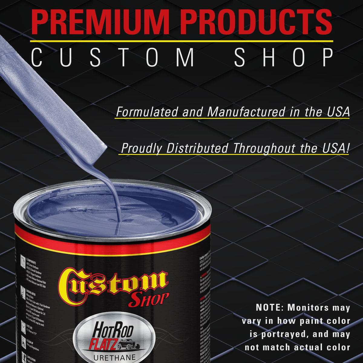 Astro Blue Metallic - Hot Rod Flatz Flat Matte Satin Urethane Auto Paint - Complete Gallon Paint Kit