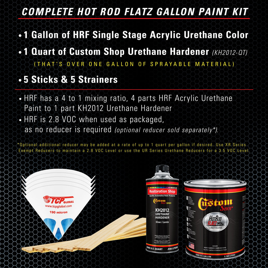 Ice Blue Metallic - Hot Rod Flatz Flat Matte Satin Urethane Auto Paint - Complete Gallon Paint Kit