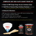 Ice Blue Metallic - Hot Rod Flatz Flat Matte Satin Urethane Auto Paint - Complete Quart Paint Kit