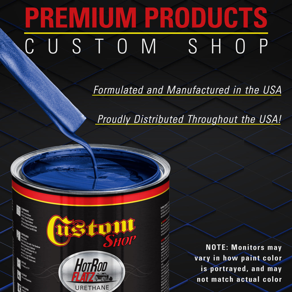 Cosmic Blue Metallic - Hot Rod Flatz Flat Matte Satin Urethane Auto Paint - Complete Quart Paint Kit