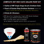 Daytona Blue Metallic - Hot Rod Flatz Flat Matte Satin Urethane Auto Paint - Complete Gallon Paint Kit