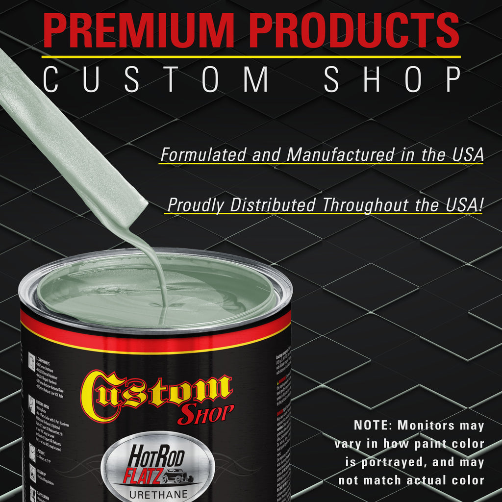 Frost Green Metallic - Hot Rod Flatz Flat Matte Satin Urethane Auto Paint - Complete Quart Paint Kit