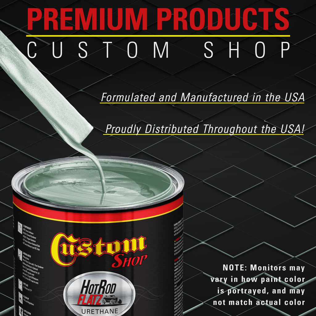 Silver Aqua Metallic - Hot Rod Flatz Flat Matte Satin Urethane Auto Paint - Complete Quart Paint Kit