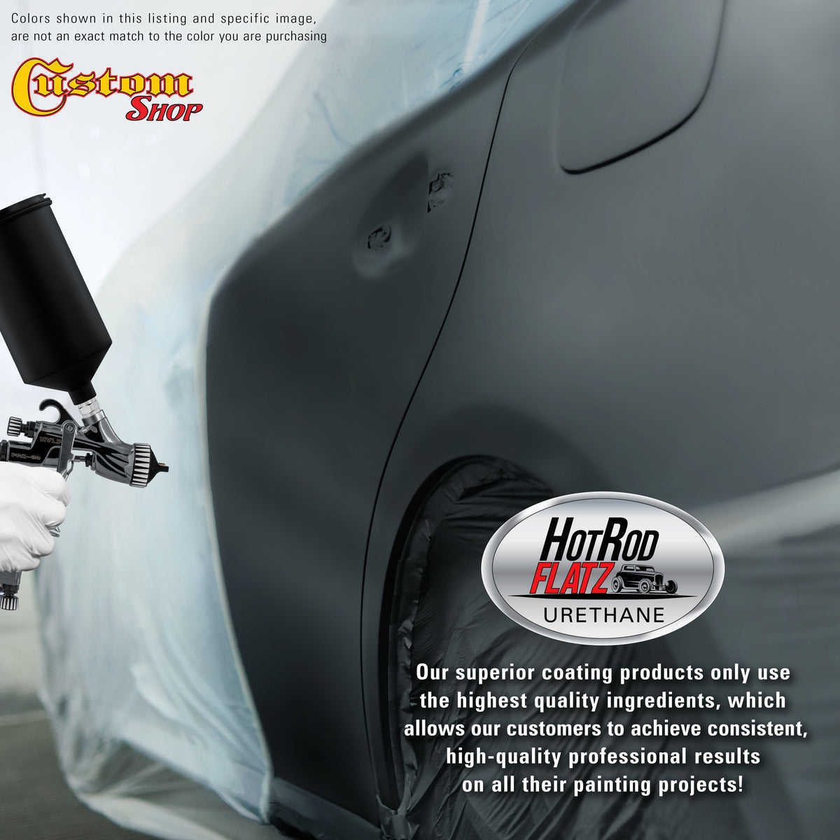 Dark Turquoise Metallic - Hot Rod Flatz Flat Matte Satin Urethane Auto Paint - Complete Quart Paint Kit
