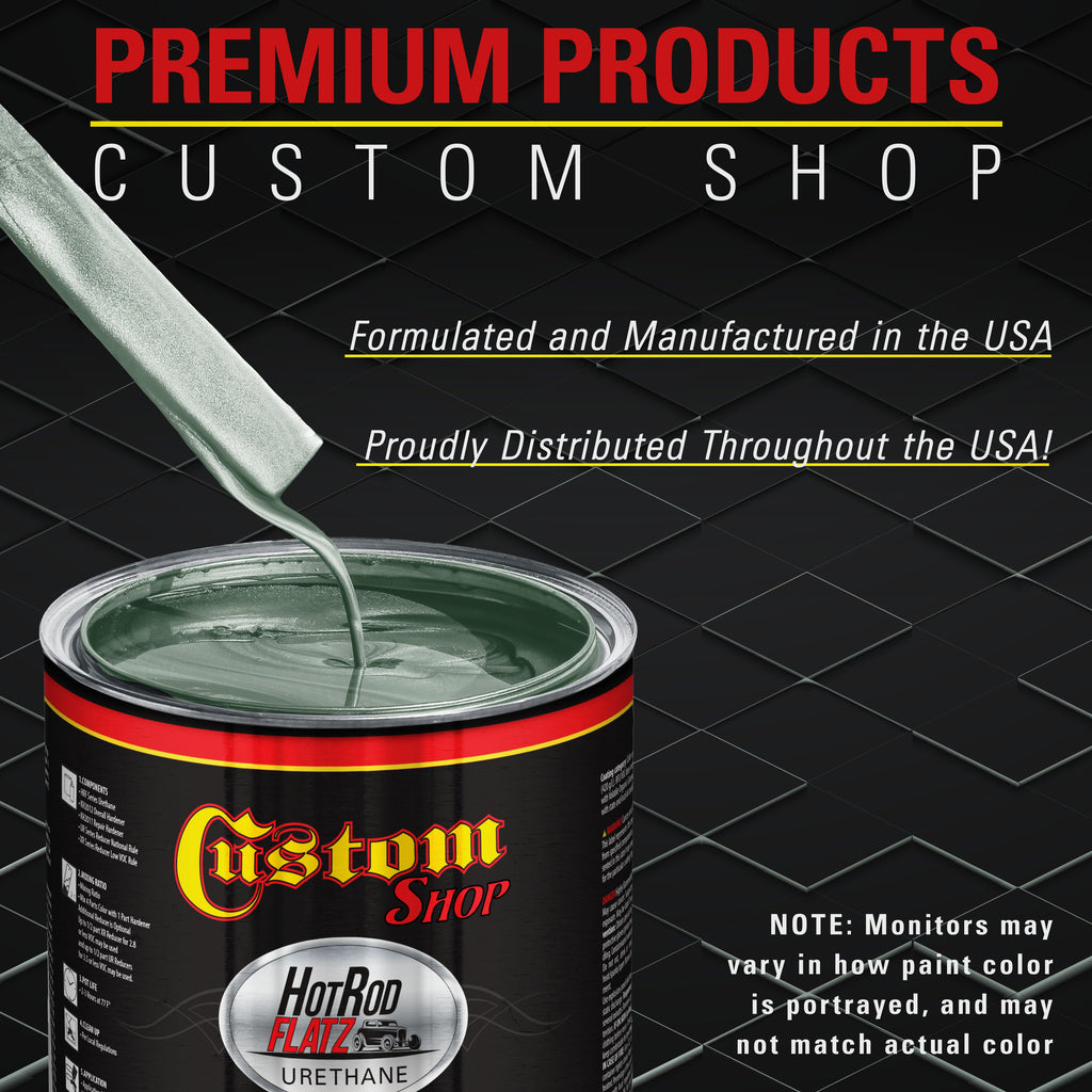 Slate Green Metallic - Hot Rod Flatz Flat Matte Satin Urethane Auto Paint - Complete Gallon Paint Kit