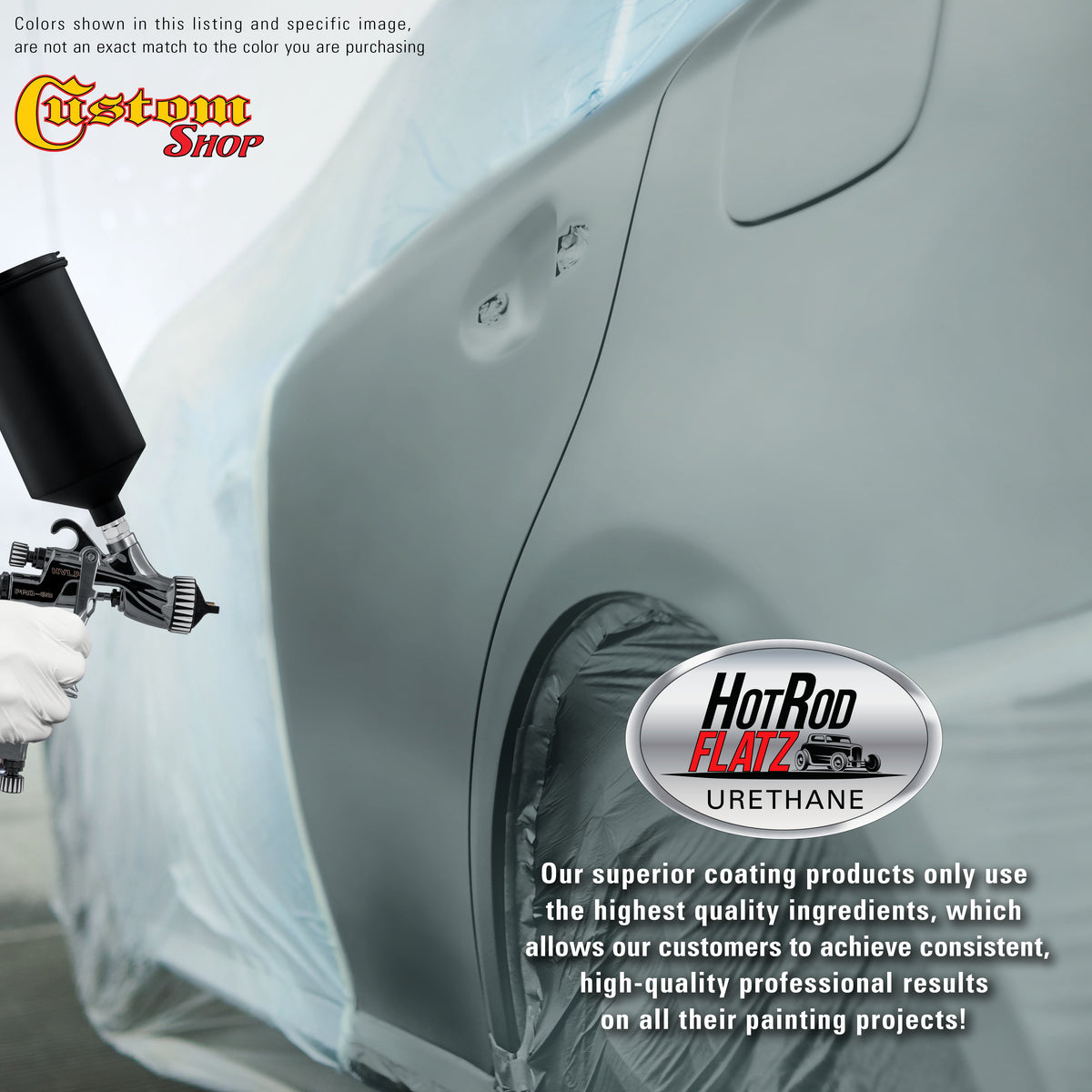 Steel Gray Metallic - Hot Rod Flatz Flat Matte Satin Urethane Auto Paint - Complete Gallon Paint Kit