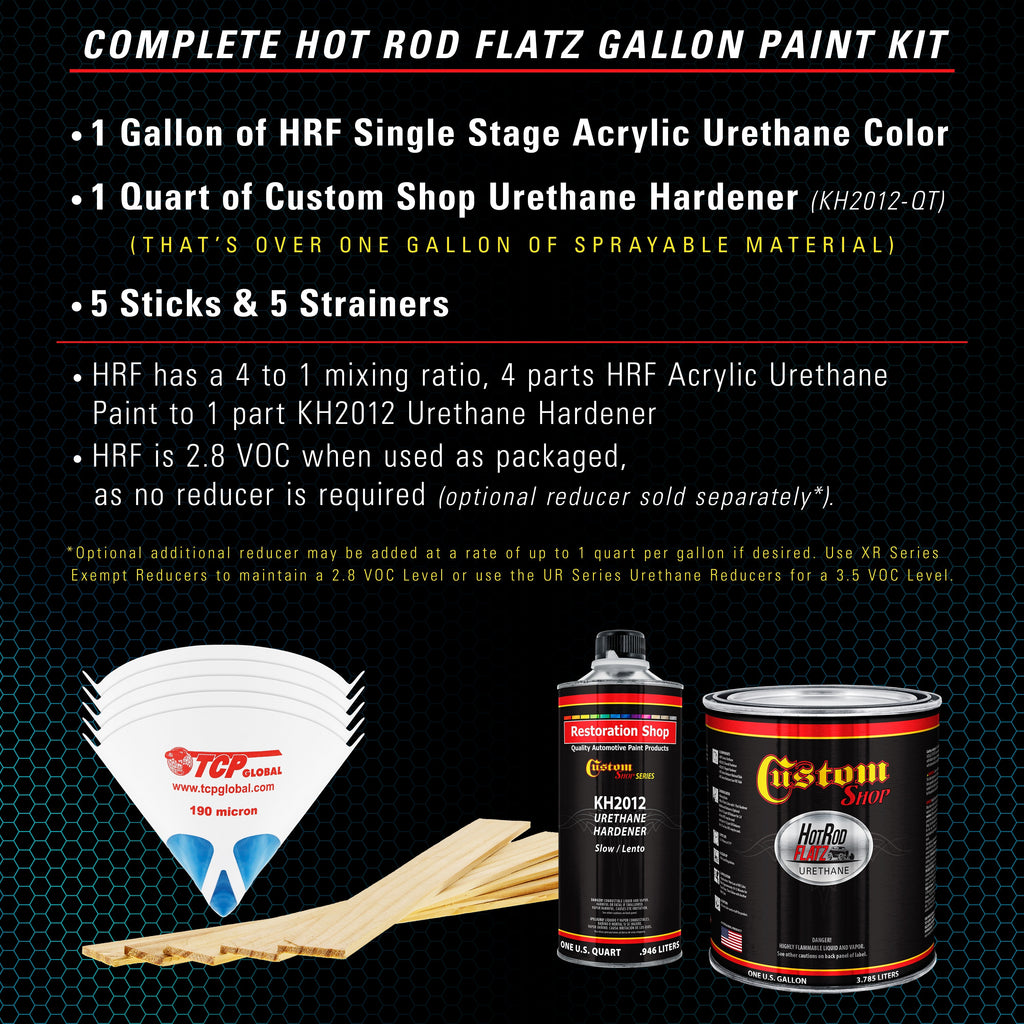 Teal Green Metallic - Hot Rod Flatz Flat Matte Satin Urethane Auto Paint - Complete Gallon Paint Kit