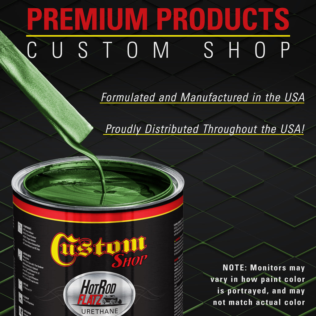 Gasser Green Metallic - Hot Rod Flatz Flat Matte Satin Urethane Auto Paint - Complete Quart Paint Kit