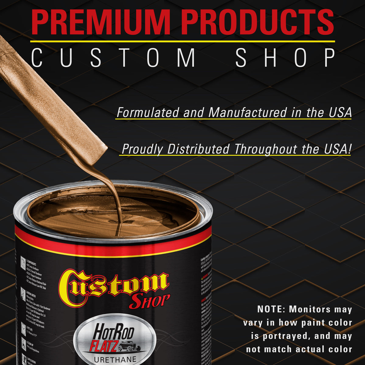 Firemist Copper - Hot Rod Flatz Flat Matte Satin Urethane Auto Paint - Complete Quart Paint Kit