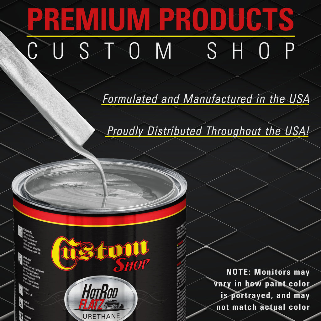 Brilliant Silver Firemist - Hot Rod Flatz Flat Matte Satin Urethane Auto Paint - Complete Quart Paint Kit