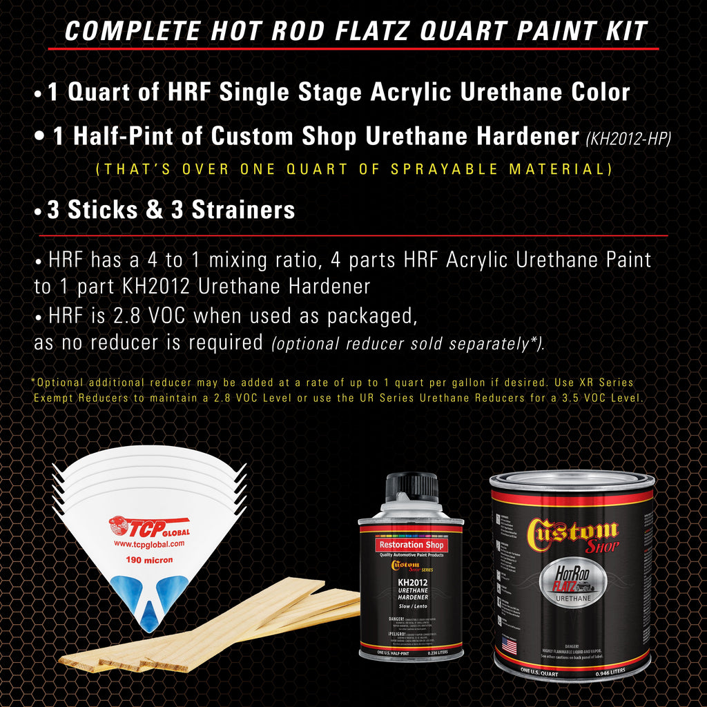 Bronze Firemist - Hot Rod Flatz Flat Matte Satin Urethane Auto Paint - Complete Quart Paint Kit
