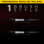 LL-00 Long-Liner Brush #00 - 2 1/4" Squirrel Hair and Nylon Wool (Pack of 2)