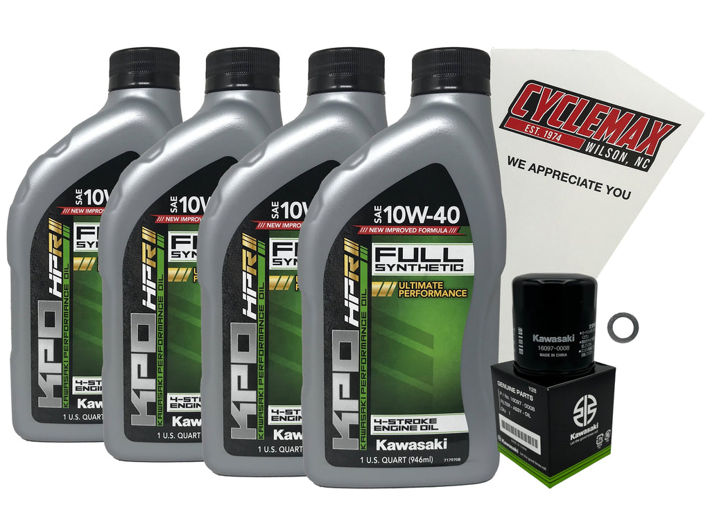 Kawasaki KPO Full Synthetic Oil Change Kit for 2005-2008 ZZR600