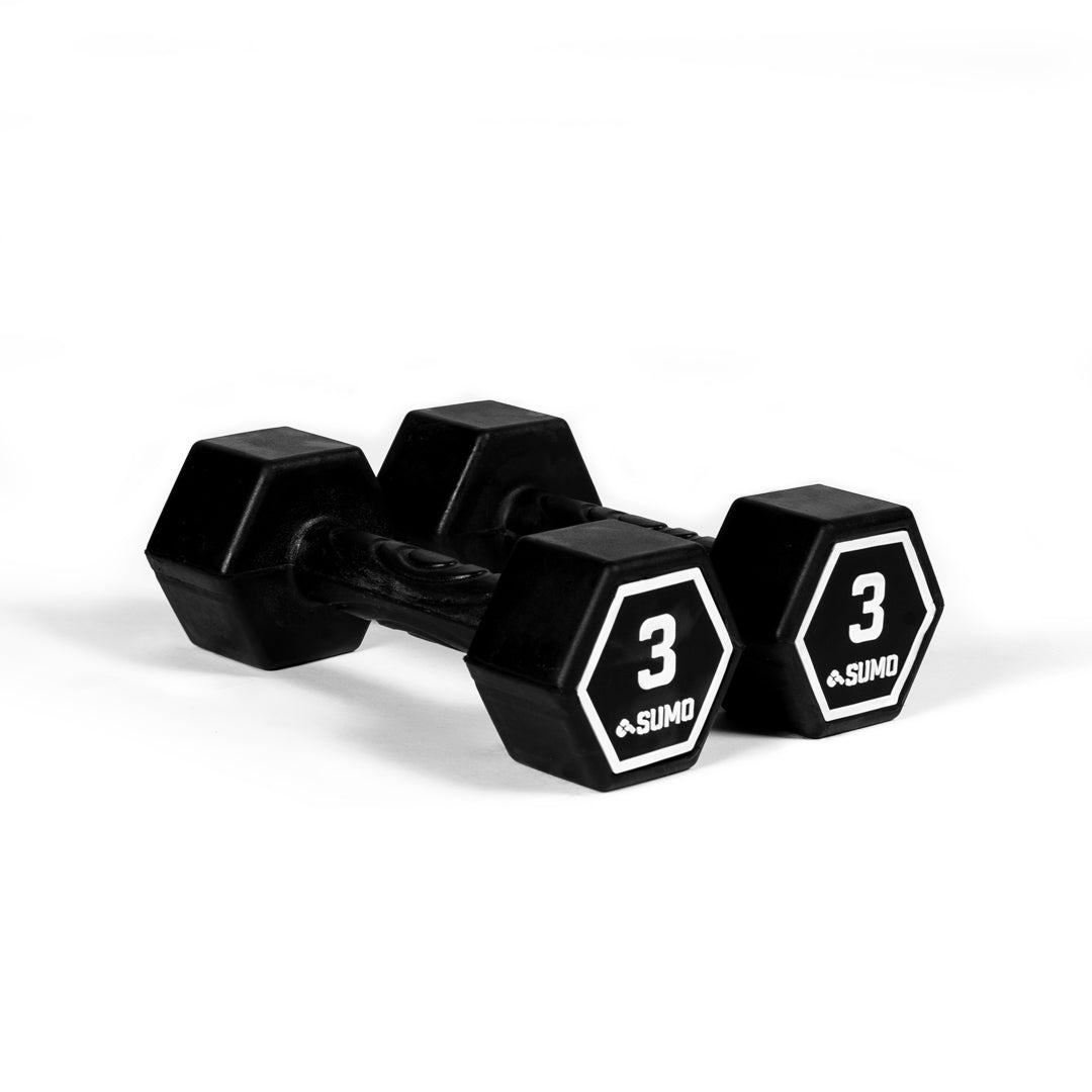 3kg Soft Grip Hex Dumbbell Pair | Ships from East Coast Only