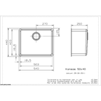 Kansas 50 x 40 Integrated Stainless Steel Kitchen Sink