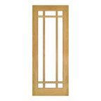 Kerry Unfinished Oak Bevelled Glaze Internal Door - All Sizes - Deanta