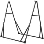 Foldable Hammock Stand, Portable Hammock with Metal Frame, 2 in 1 Hammock Net Stand, Hammock Chair Stand with Carry Bag, Load Capacity 120kg, for Patio, Garden, Yard, Black