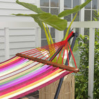 Foldable Hammock Stand, Portable Hammock with Metal Frame, 2 in 1 Hammock Net Stand, Hammock Chair Stand with Carry Bag, Load Capacity 120kg, for Patio, Garden, Yard, Black