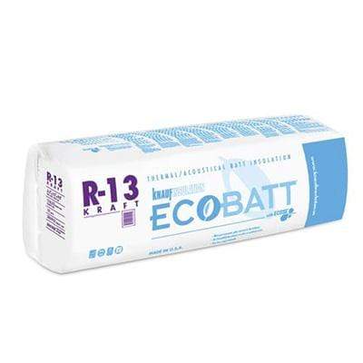 Knauf Ecobatt R-13 Kraft Faced Fiberglass Insulation Batts - All Sizes