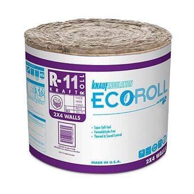 Knauf Ecoroll R-11 Kraft Faced Fiberglass Insulation Roll - All sizes