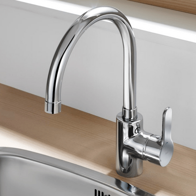 L20 Chrome Kitchen Sink Mixer With Swivel Spout