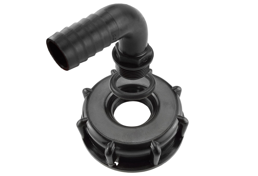 IBC 2” S60X6 Cap with Pond Elbow 20mm Barb