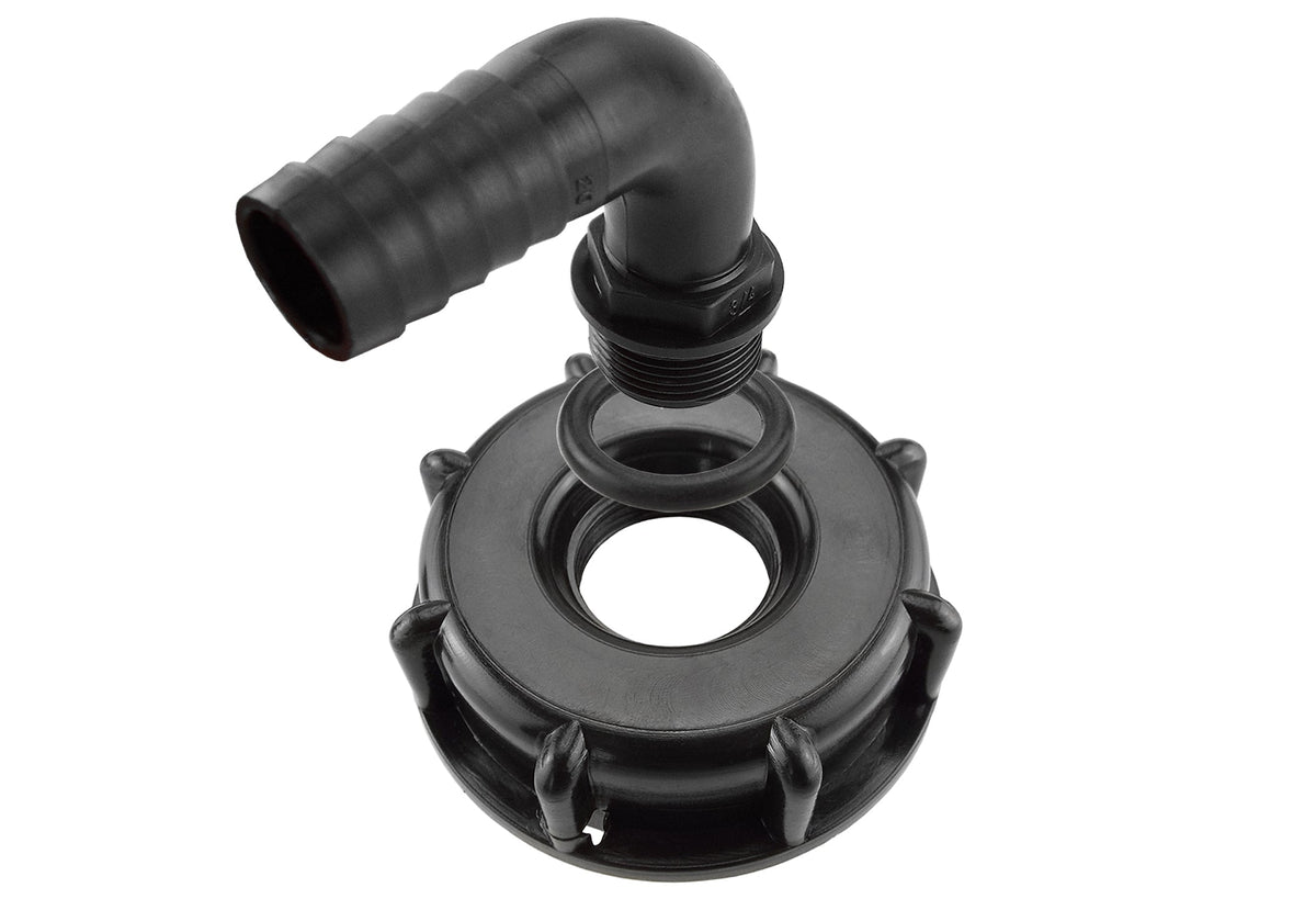IBC 2” S60X6 Cap with Pond Elbow 20mm Barb