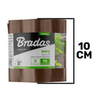 Wavy Plastic Garden Lawn Edging, H=10CM, L=9M, Brown