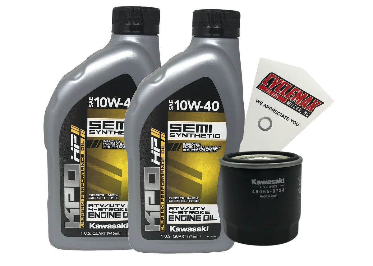 Kawasaki KPO Semi-Synthetic Oil Change Kit for 2013 MULE 610 4X4 XC