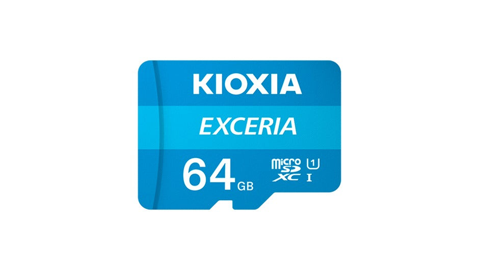 Kioxia Exceria Memory Card 64GB MicroSDXC Class 10 UHS-I U1 100MB/s - Blue