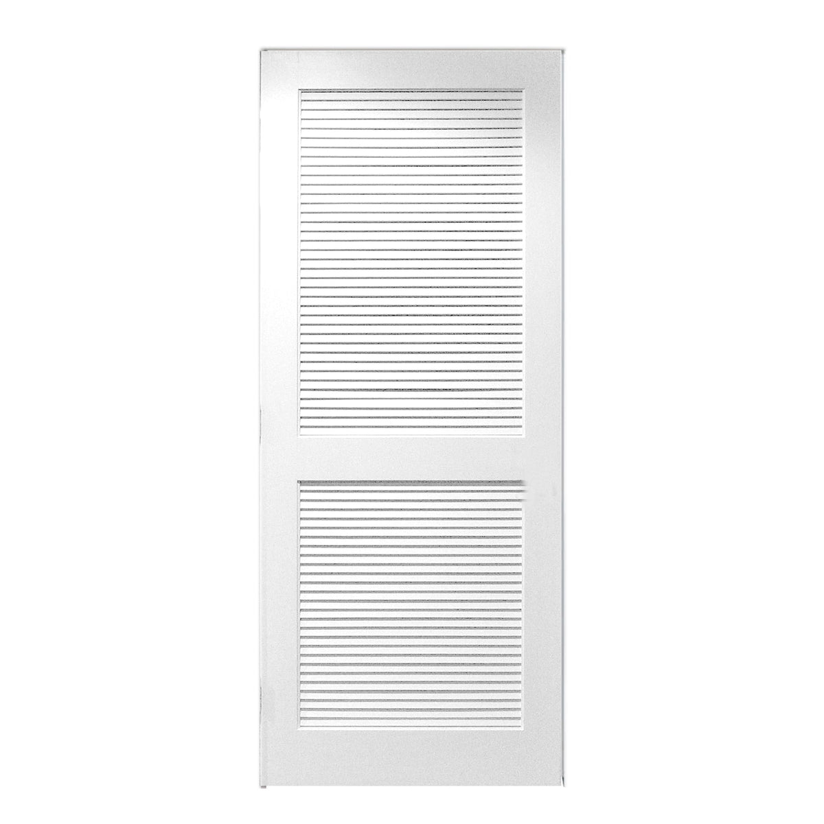 Primed Louver Prehung Doors, Primed Flat Jamb, No Casing