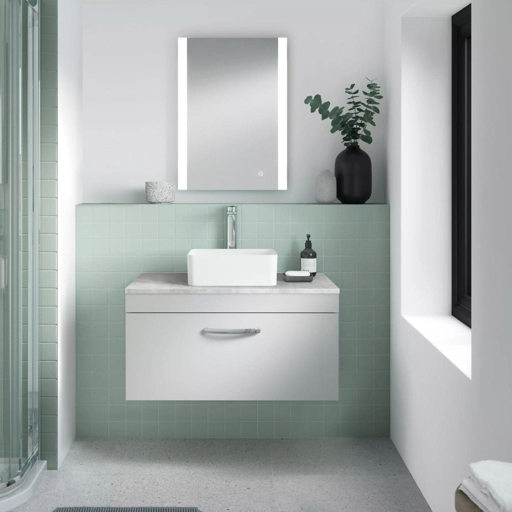 Edge Ambient Rectangular LED Touch Sensor Illuminated Mirror - 700mm x 500mm