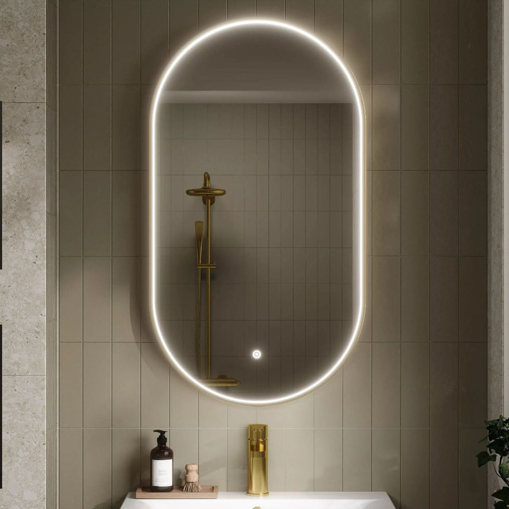 Slate Inset Frame Illuminated Mirror - 800mm x 500mm