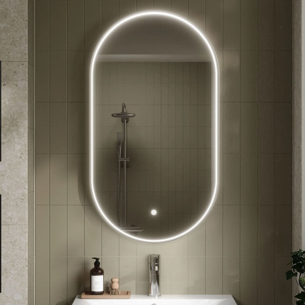 Slate Inset Frame Illuminated Mirror - 800mm x 500mm