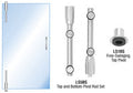 CRL 316 Brushed Stainless Laguna Series Pivot Door for Use With Free-Swinging Doors - LS14BS