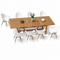 Leyland 9-Piece Weather-Resistant Outdoor Teak Dining Set with Armchairs