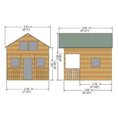 Lodge Playhouse - 8ft x 9ft
