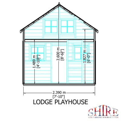 Lodge Playhouse - 8ft x 9ft