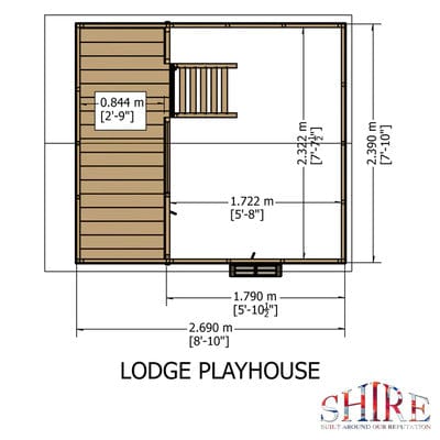 Lodge Playhouse - 8ft x 9ft