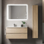 Luxe Rectangular LED Mirror with Demister Pad & On/Off Touch Sensor