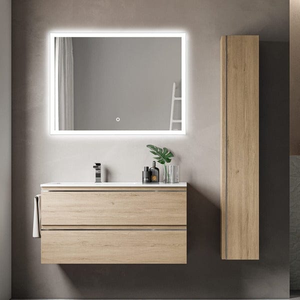 Luxe Rectangular LED Mirror with Demister Pad & On/Off Touch Sensor