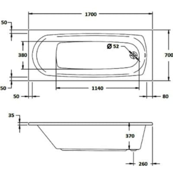 Caymen 6 Jet Whirlpool Bath