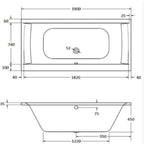 Oporto Double Ended Bath - All Sizes