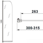 Aquaglass 5mm Mini Bath Screen - 1400 x 300mm