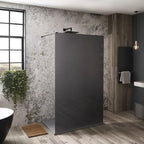 Mono Black Frosted Walk-in Front Panel Set - 1200 x 2000mm