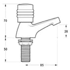 Danube-N Chrome Bath Pillar Tap
