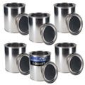 1 Quart Unlined Empty Metal Paint Can Bucket with Lids, Pack of 6 - Triple Tight Lid Seal, 32 fl. oz. Steel Coating Storage Container Tin