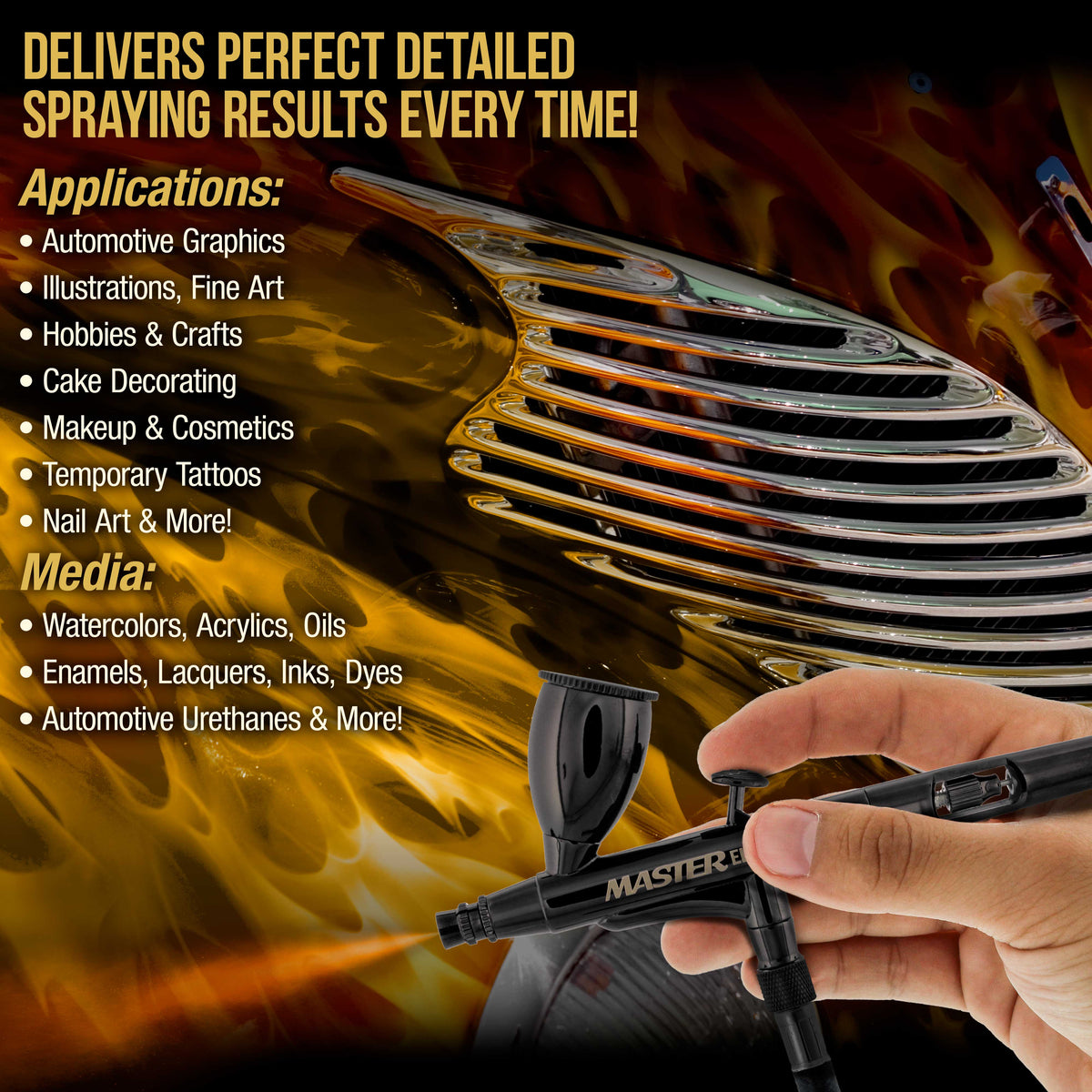 Cool Runner II Dual Fan Air Compressor System Kit with Plus Elite Level Performance Airbrush Set, 6 Acrylic Paint Colors